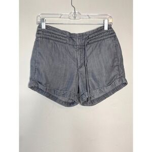 Helmut Lang Drawstring Shorts Silky Wash Gray Designer Casual Size 25